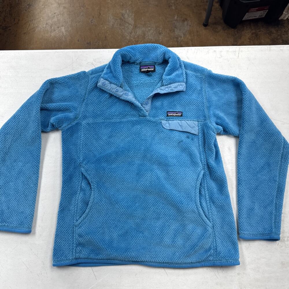 Patagonia Re-Tool 1/4 Snap-T Pullover Teal Deep-Pile Gorpcore Women Size M